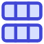 Dashboard Horizontal Rectangle Thirds Icon from Core Duo Set