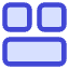 Dashboard Square Horizontal Rectangle 2 Icon from Core Duo Set
