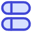 Dashboard Horizontal Pills Split Left Icon from Core Duo Set