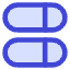 Dashboard Horizontal Pills Split Right Icon from Core Duo Set
