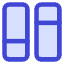 Dashboard Vertical Rectangle Split 1 Icon from Core Duo Set
