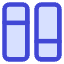 Dashboard Vertical Rectangle Split 2 Icon from Core Duo Set