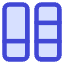 Dashboard Vertical Rectangle Split 4 Icon from Core Duo Set