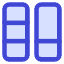 Dashboard Vertical Rectangle Split 6 Icon from Core Duo Set