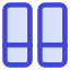 Dashboard Vertical Rectangle Split Bottom Icon from Core Duo Set