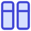 Dashboard Vertical Rectangle Split Top Icon from Core Duo Set