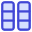 Dashboard Vertical Rectangle Thirds Icon from Core Duo Set