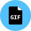 Gif File Icon from Kameleon Pop Set