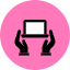 Laptop Hand Icon from Kameleon Pop Set