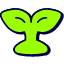 Plant 2 Icon from Stickies Duo Set