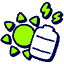 Solar Power Battery Icon from Stickies Duo - Free Set