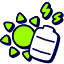 Solar Power Battery Icon from Stickies Duo Set