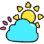 Sun Clound Weather Icon from Stickies Colors - Free Set
