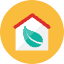 Eco House Icon from Kameleon Colors Set