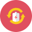 Recharge Battery Icon from Kameleon Colors Set