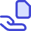 File Give Hand Icon from Core Duo Set