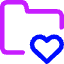 Folder Favorite Heart Icon from Core Neon Set