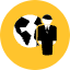 Businessman Globe Icon from Kameleon Pop Set