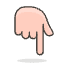 Backhand Index Pointing Down 2 Emoji from Emoji - Free Set