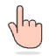 Backhand Index Pointing Up 2 Emoji from Emoji - Free Set