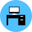 Computer Desk Icon from Kameleon Pop Set