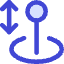 Arcade Stick Move Vertical Icon from Core Duo Set