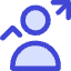 Graph Arrow User Increase Icon from Core Duo Set