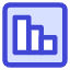 Graph Bar Decrease Square Icon from Core Duo Set