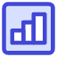 Graph Bar Increase Square Icon from Core Duo Set