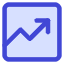 Growth Analytics Chart Up Gain Icon from Core Duo Set