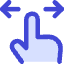 One Finger Drag Horizontal Icon from Core Duo Set