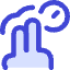Two Finger Hold Icon from Core Duo Set