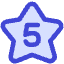 Hotel Five Star Icon from Core Duo Set