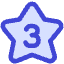 Hotel Three Star Icon from Core Duo Set