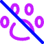 Pet Paw Not Allowed Icon from Core Neon Set