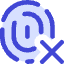 Fingerprint Delete Cross Icon from Core Duo Set