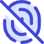 Fingerprint Off Icon from Core Duo Set