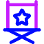 Movies Director Chair Icon from Core Neon Set