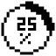 Interface Essential Loading 25 Percent 1 Icon from Pixel - Free Set