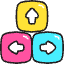 Keyboard Direction Icon from Stickies Colors - Free Set
