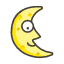 Last Quarter Moon Face Element from Kawaii Emoji Set