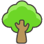 Deciduous Tree Emoji from Kawaii Emoji Set