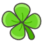 Four Leaf Clover Element from Kawaii Emoji Set
