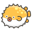 Blowfish Emoji from Kawaii Emoji Set