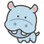 Hippopotamus Element from Kawaii Emoji Set