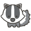 Badger Emoji from Kawaii Emoji Set