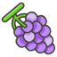 Grapes Element from Kawaii Emoji Set