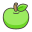 Green Apple Element from Kawaii Emoji Set
