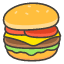 Hamburger Element from Kawaii Emoji Set