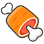 Meat On Bone Element from Kawaii Emoji Set